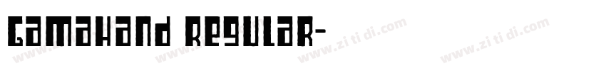 GamaHand Regular字体转换